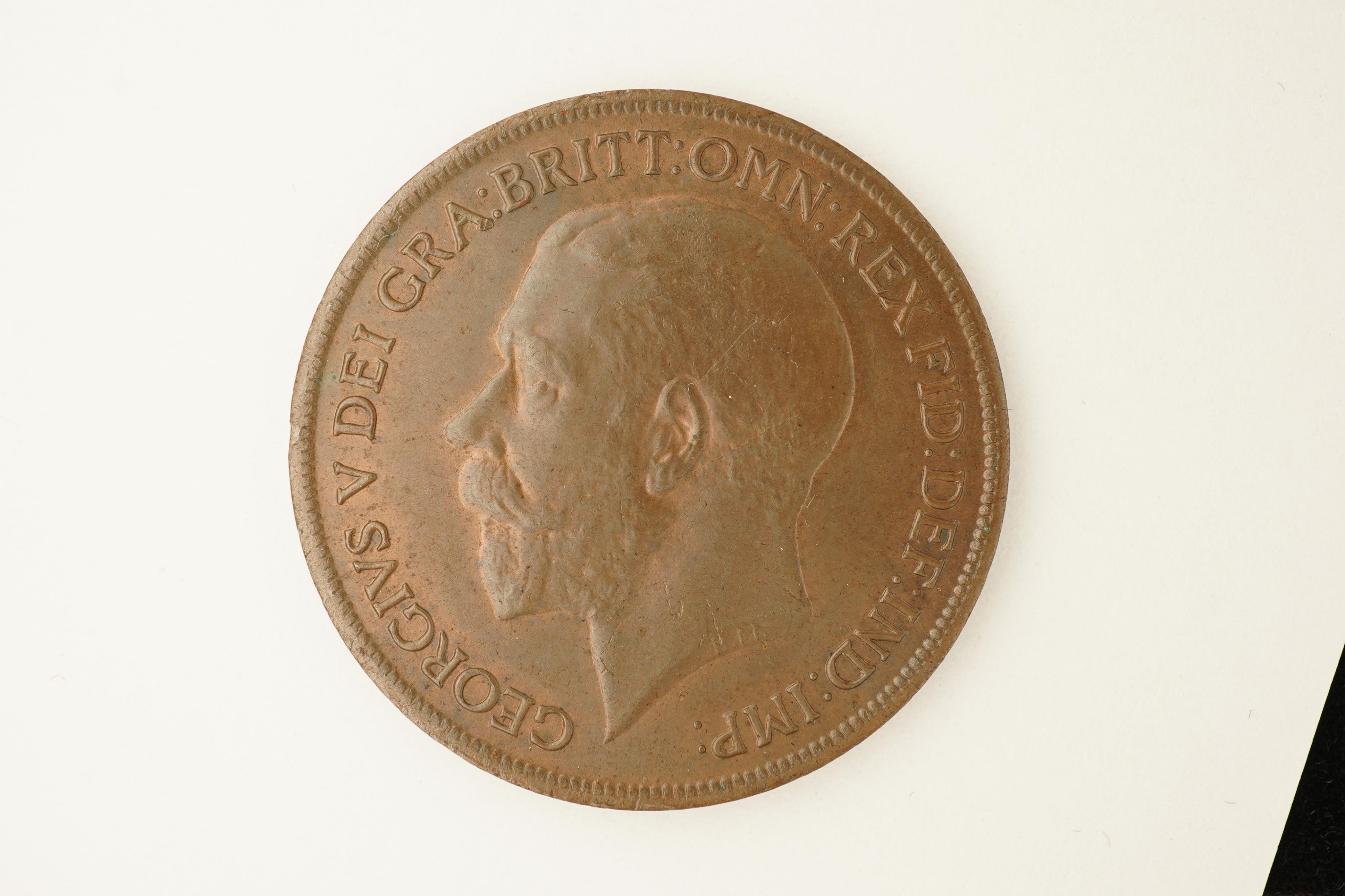 British coins, George V, bronze penny, 1919 KN, Kings Norton mint, Fr. 187, Gouby dies B/b, S. 4053, Slight weakness to face of Britannia otherwise EF, dark toned, scarce in this grade